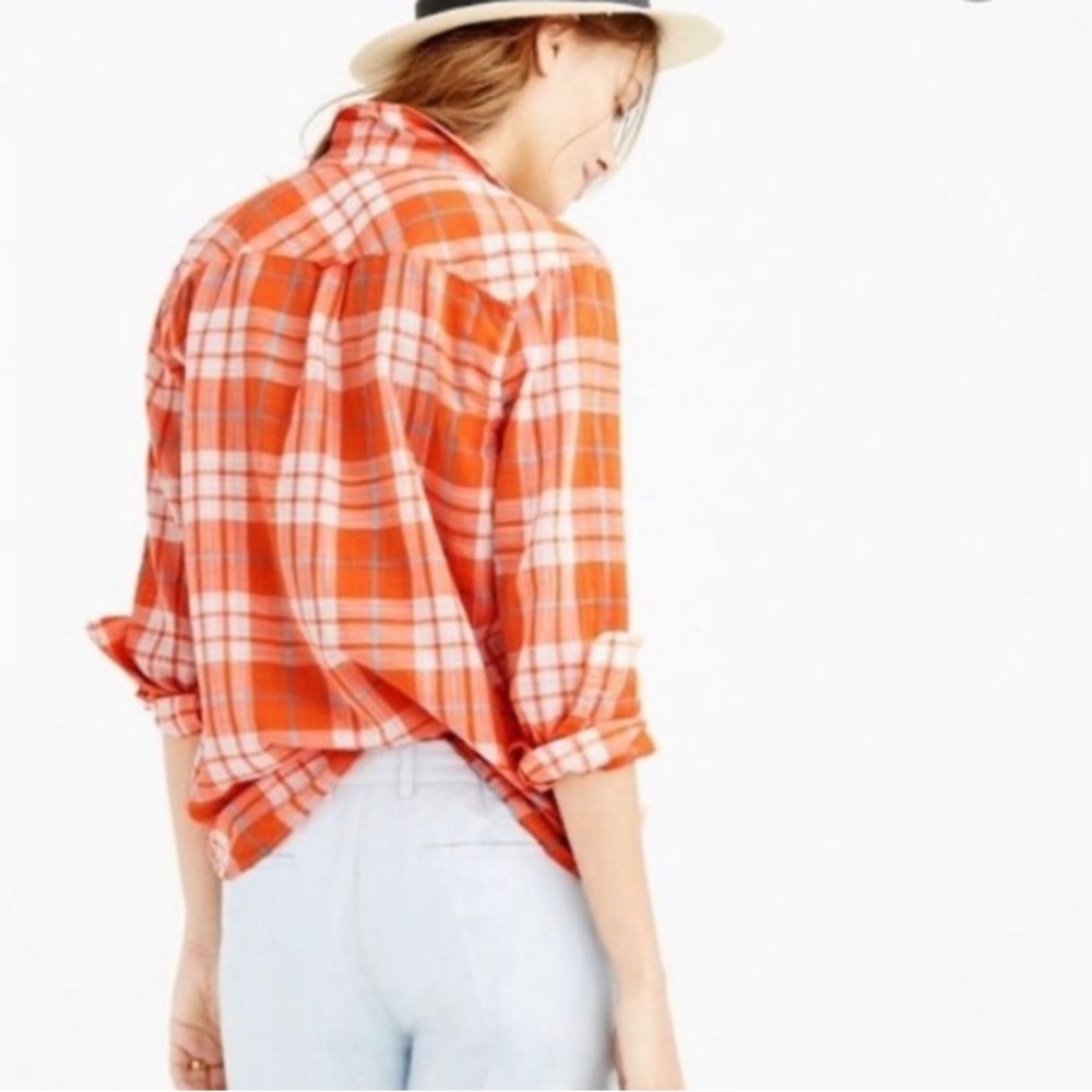 J Crew Gauzy Popover Buttondown 1/2 Buttondown Sh… - image 2